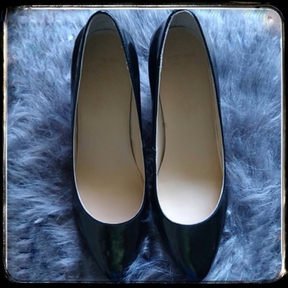 Cole Haan Catalina Wedge Black Patent Shoes Sz 7B - Picture 2 of 4